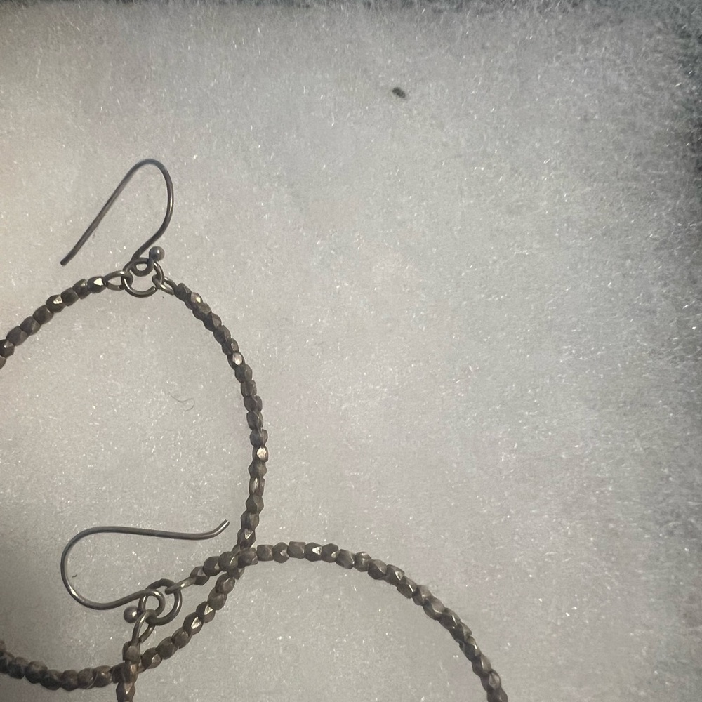 Chan Luu Faceted Silver-Tone Hoop Earrings